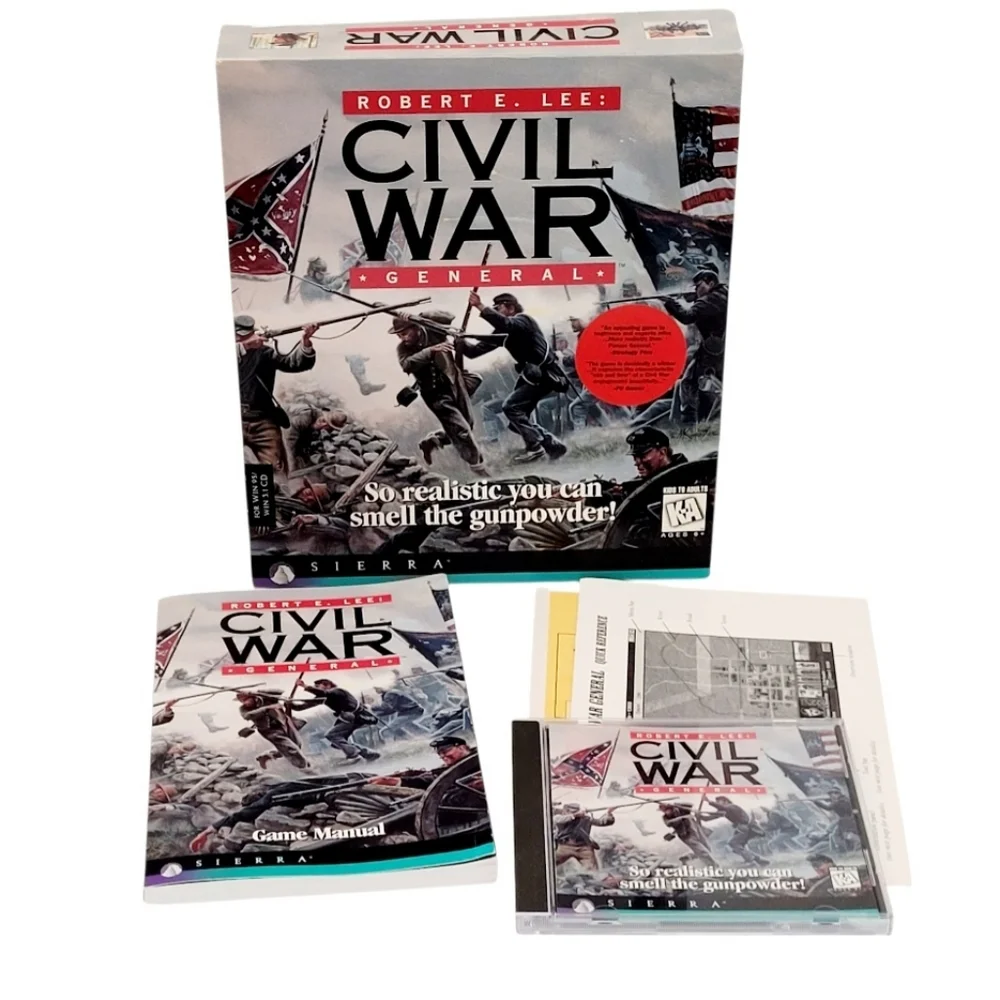 Robert E. Lee Civil War General (1996, PC CD-ROM) WIN 95/WIN 3.1 Sierra Big Box